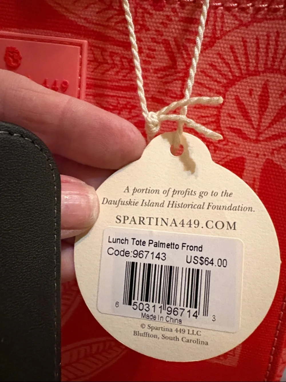 Spartina 449 lunch tote Palmetto Frond NWT - Picture 4 of 12